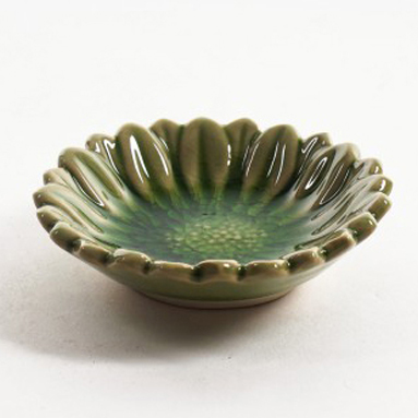 Schale 'Sunflower', grün, Ø 8 cm, H 2 cm von fischer's lagerhaus