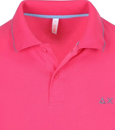 Sun68 Poloshirt Small Stripe Collar Roze A35110-20 kopen