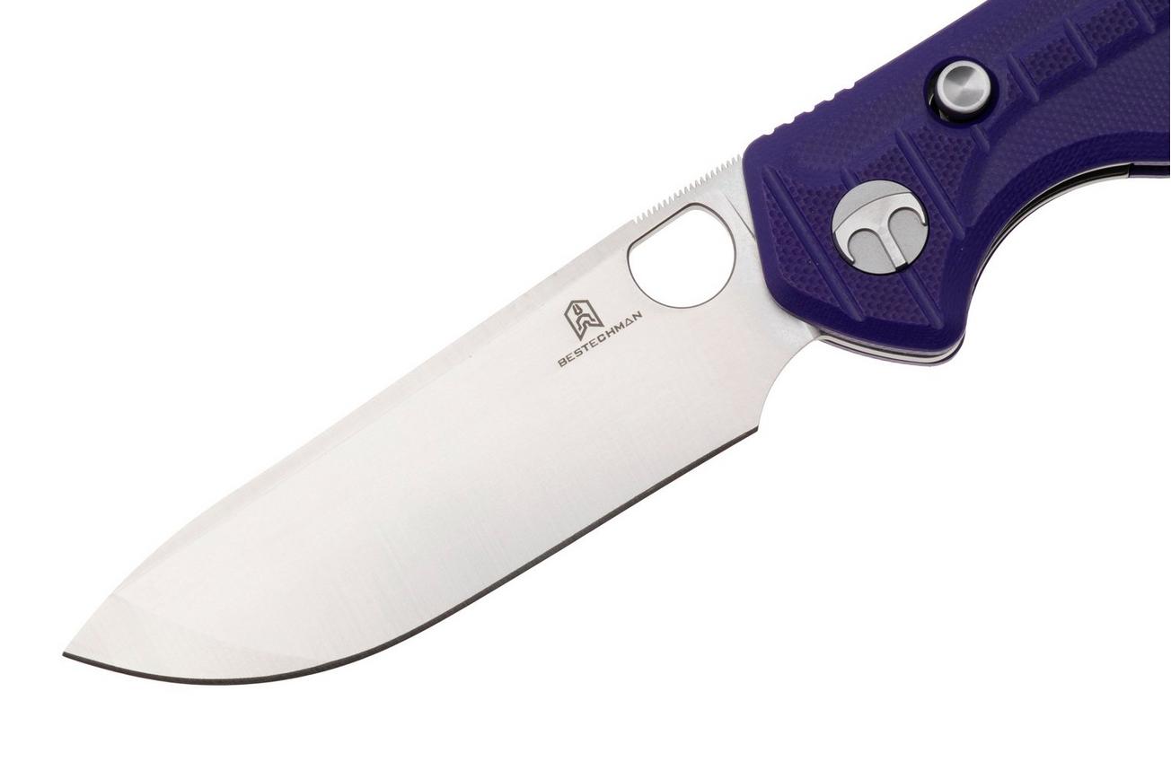 Bestechman Angry Owl BMK12E-1 Satin D2, Purple G10, zakmes