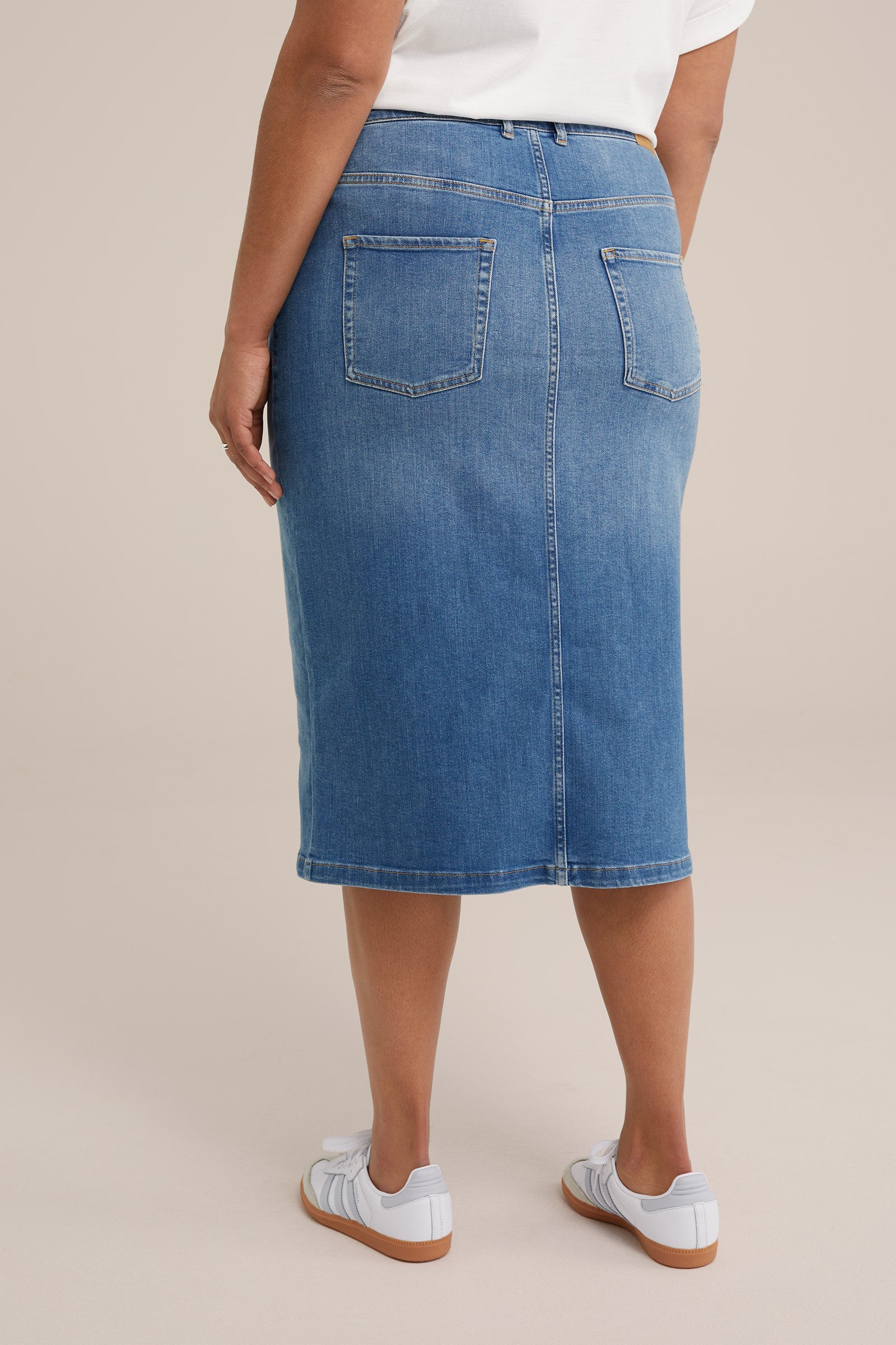 high rise denim rok - Curve Blue Ridge Blauw