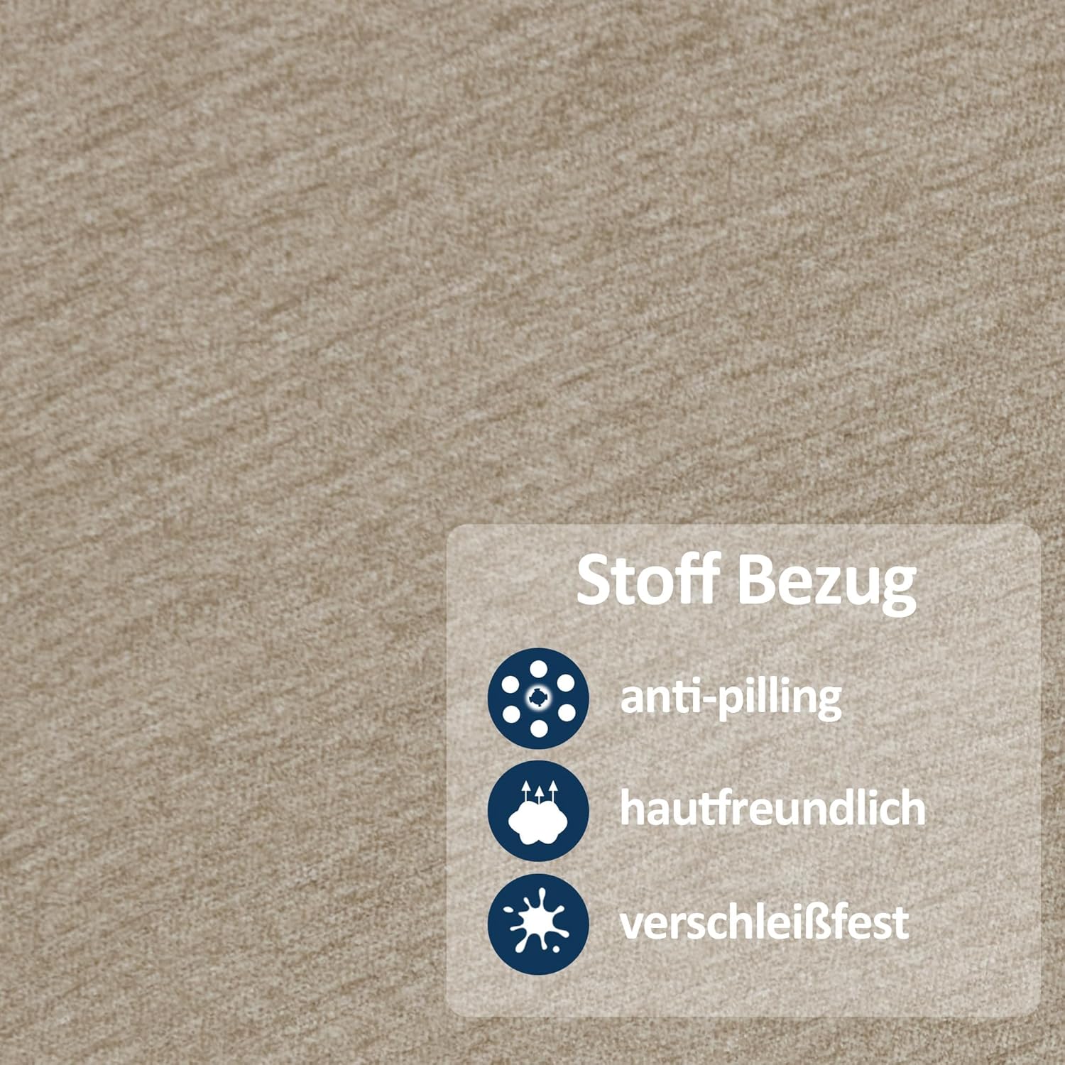 M MCombo Relaxsessel mit Hocker, 360° drehbarer Fernsehsessel mit Liegefunktion, bis 120 Kg belastbarer TV-Sessel, moderner Ruhesessel für Wohnzimmer, 9019 (Stoff, Beige)