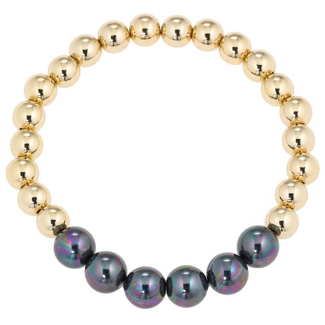 Armband, Muschelkernperlen, flexibel