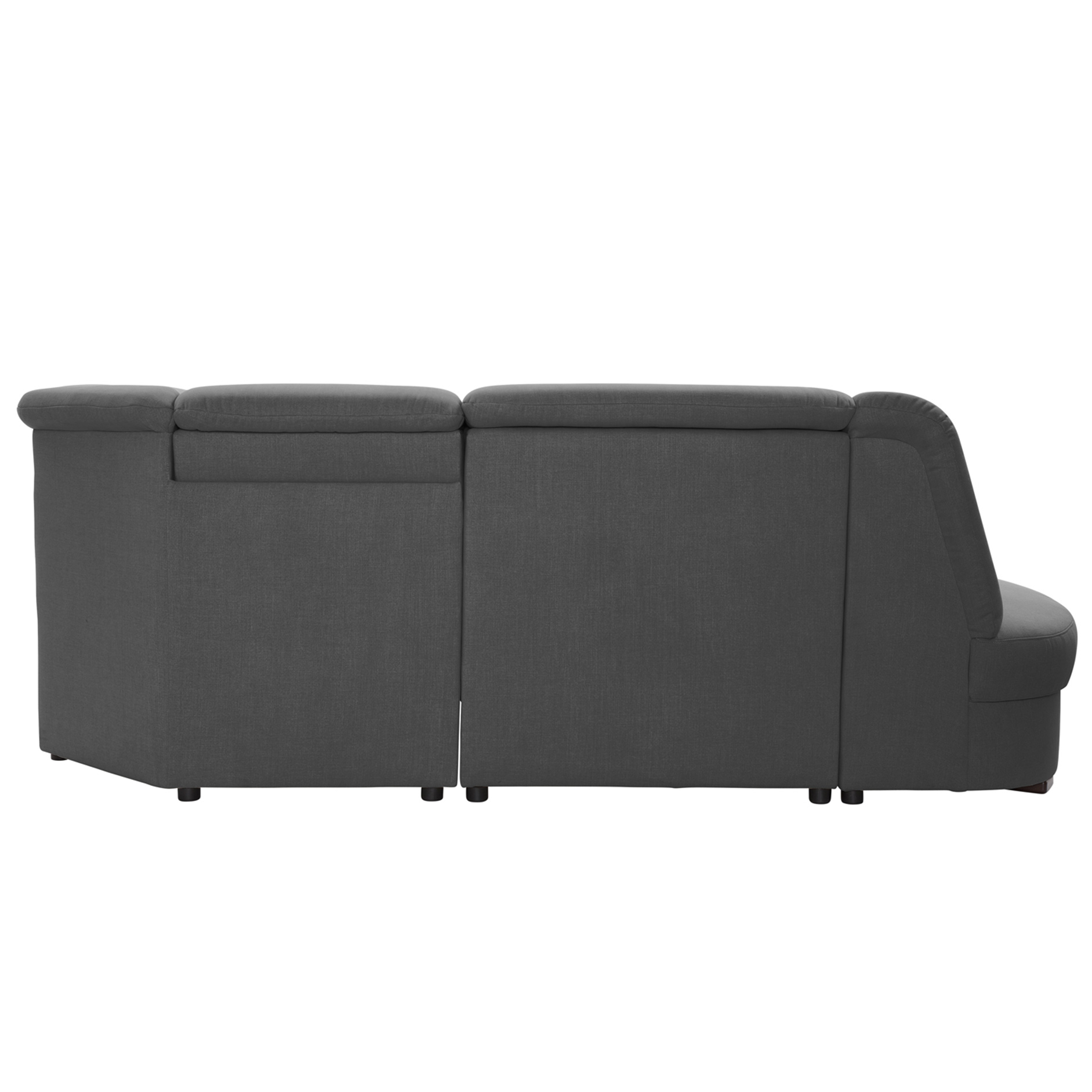 polsterpower Ecksofa - Miro grau - Basismodell - Ottomane links