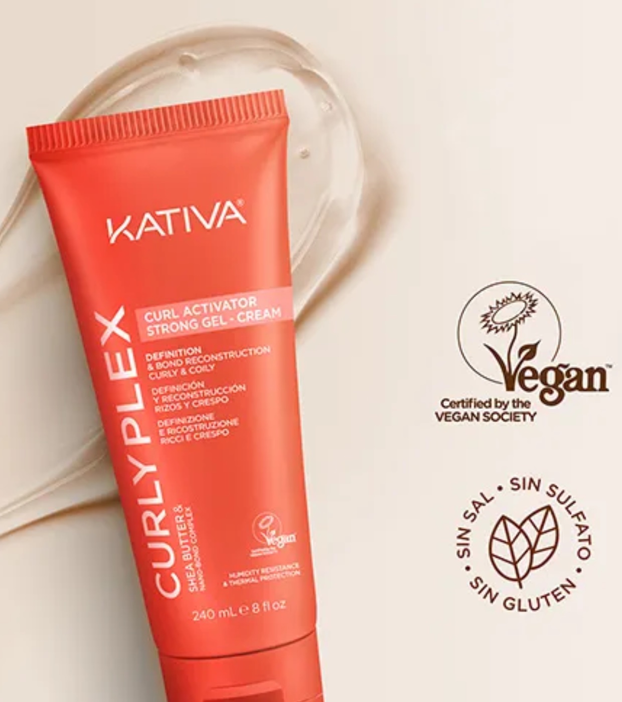 Kativa - *Curly Plex* - Ativador de Cachos Strong Gel-Cream - Cabelos Cacheados