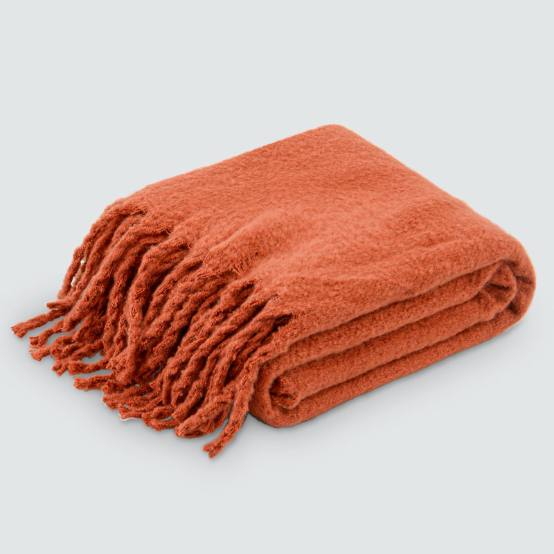 Plaid 'Parksville' couleur terracotta 750G