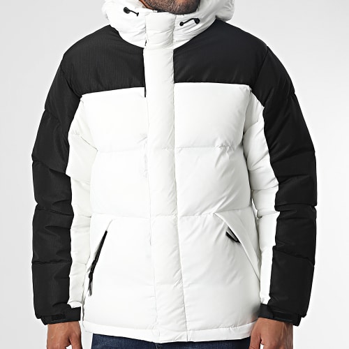 Doudoune Capuche 23107A Blanc Noir