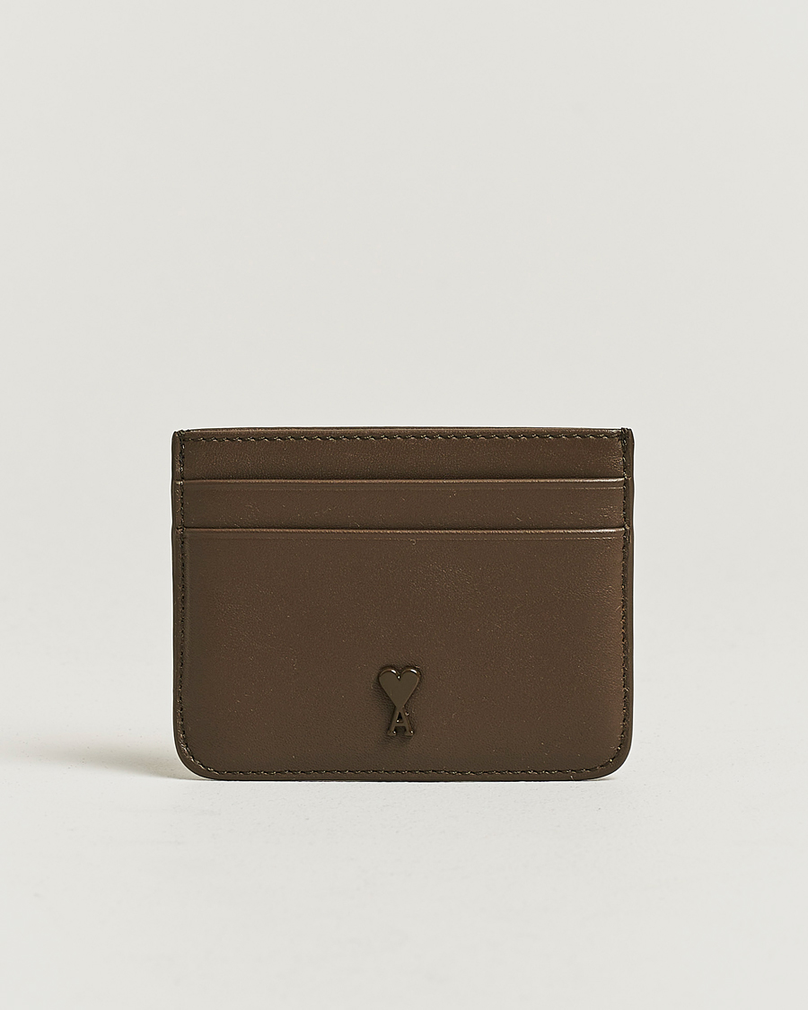 AMI Tonal Heart Logo Card Holder Bronze