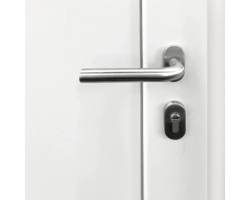 Voordeur aluminium/PVC Smart A400 2.0 RC2 wit 1000 x 2100 links incl. montageset, kruk, profielcilinder incl. 3 sleutels