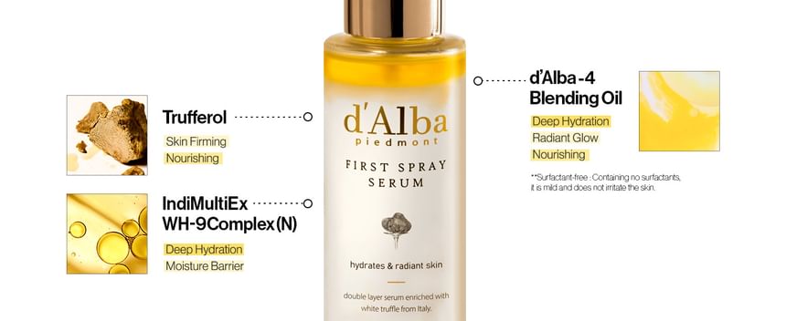 d'Alba - Witte Truffel Eerste Spray Serum Mini