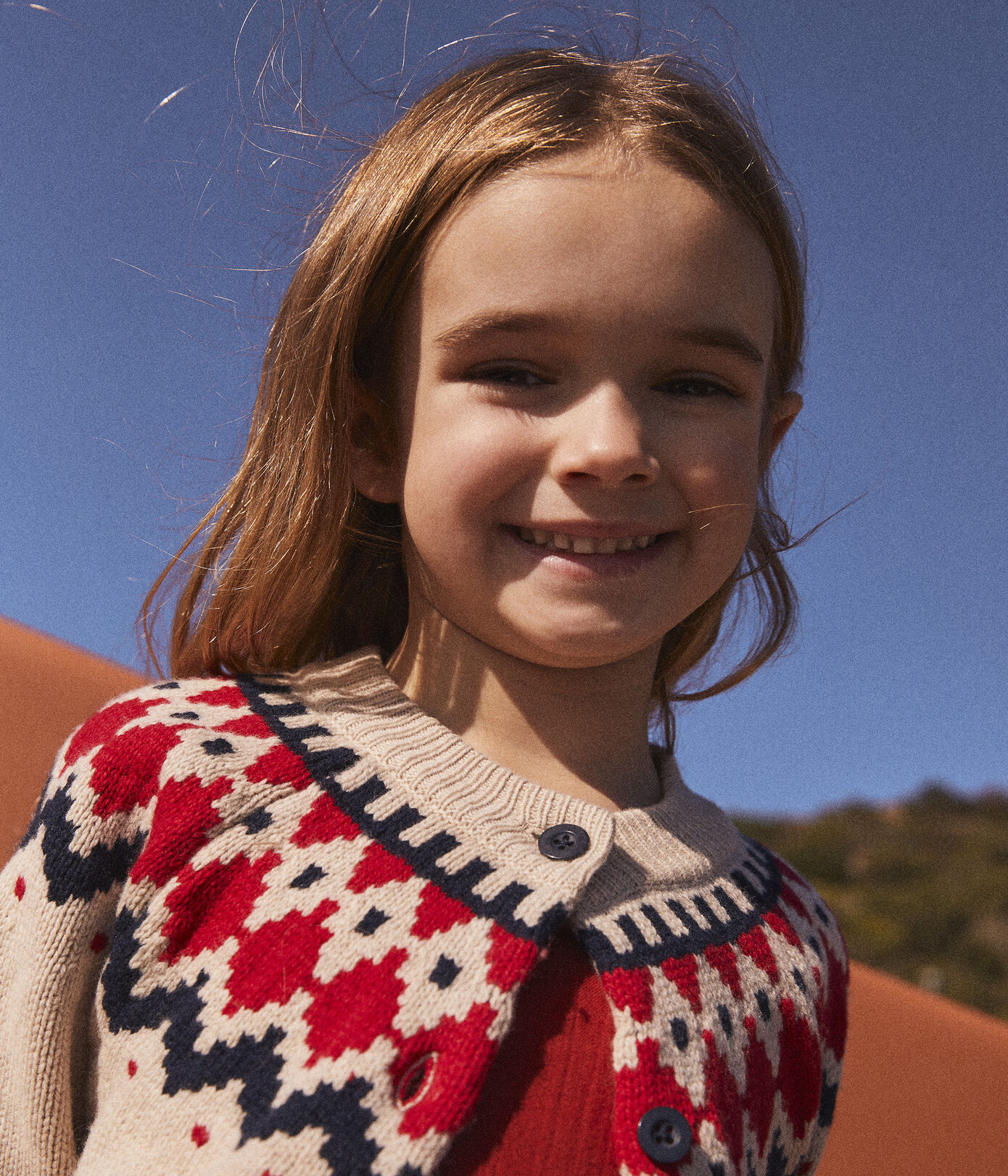 Cardigan laine et coton enfant fille