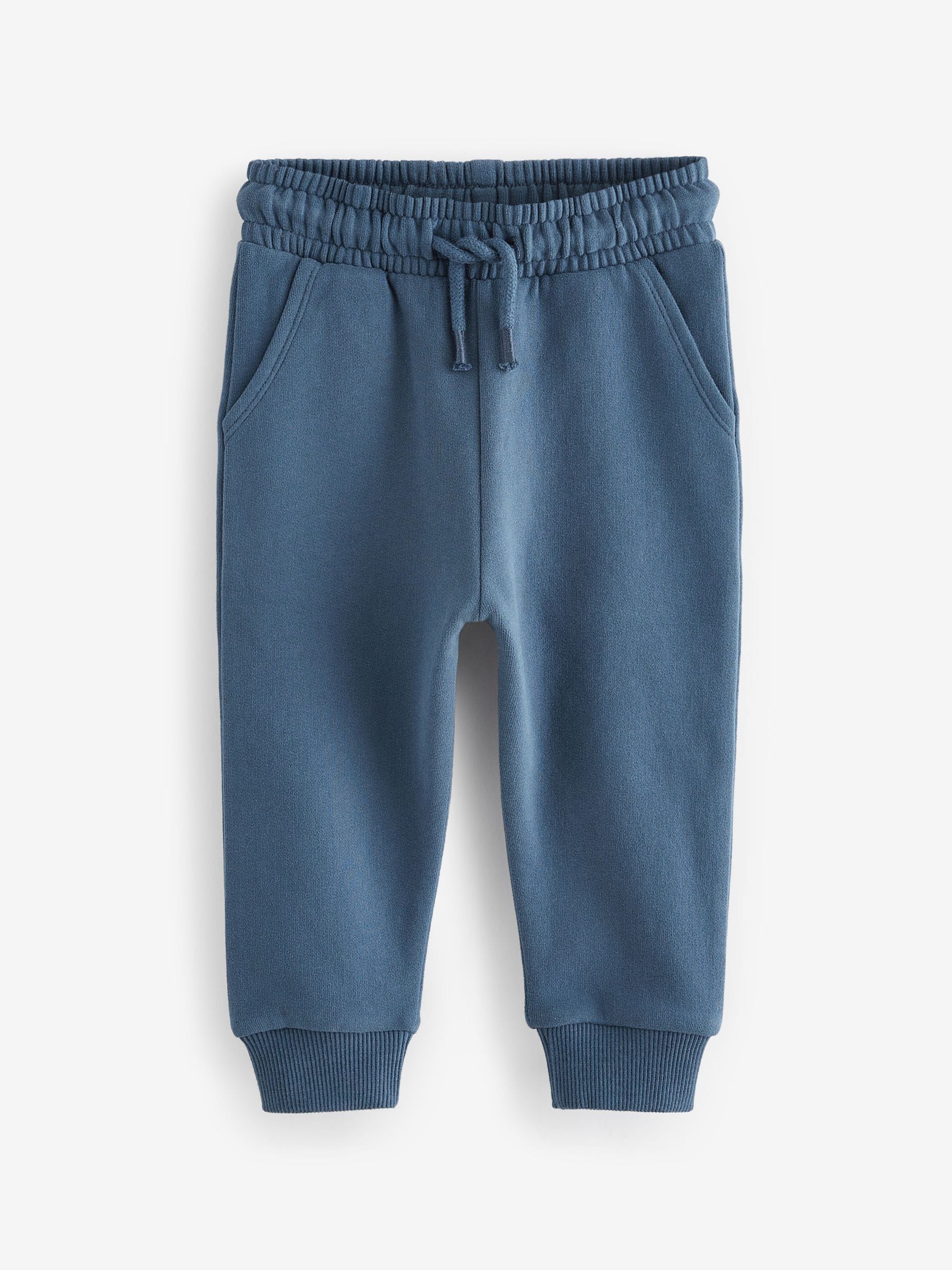 Blauw/antracietgrijs/zwart - Verpakking van 3 zachte joggingbroeken (3 mnd-7 jr)