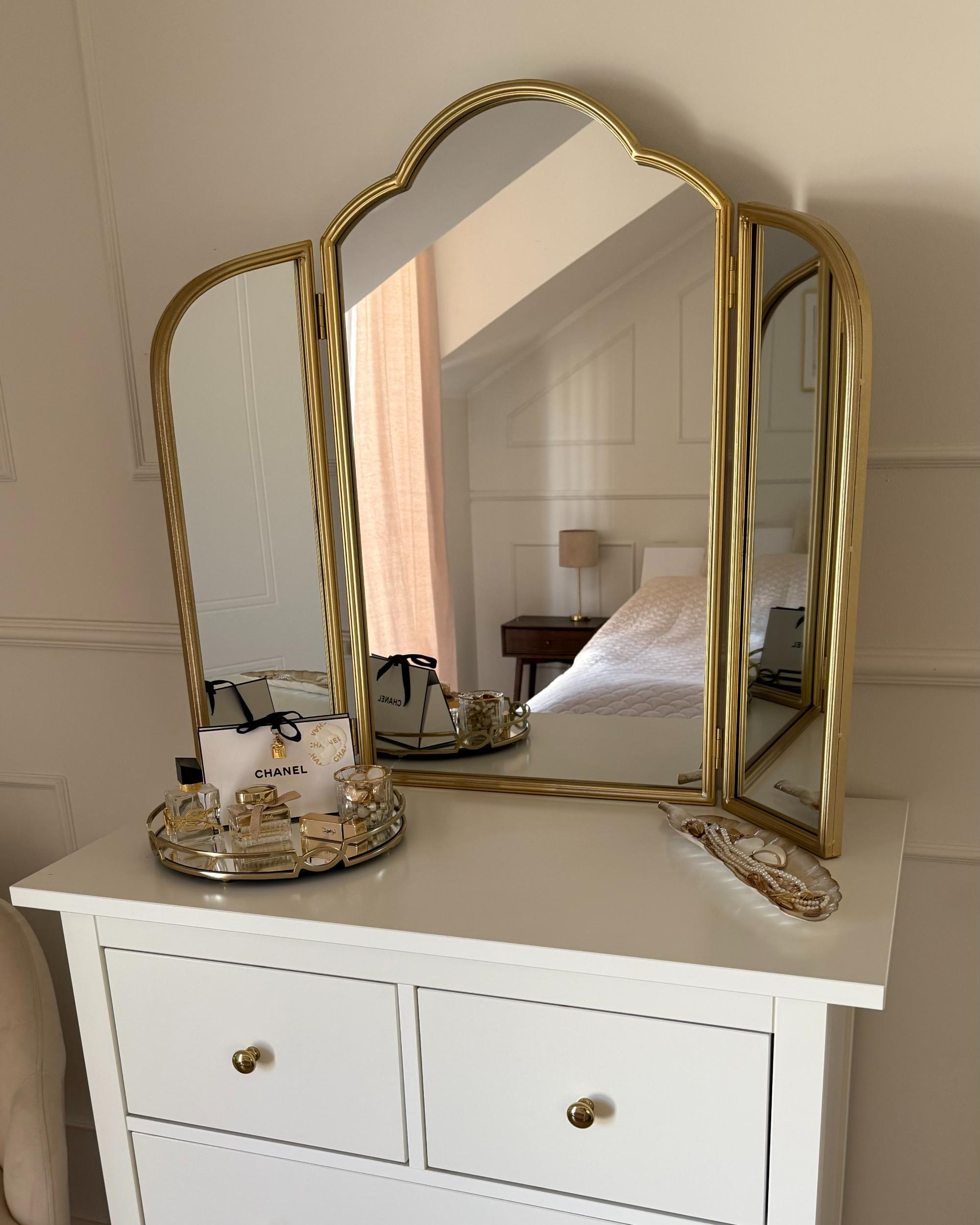 Kaptafel spiegel SAVILLY Goud