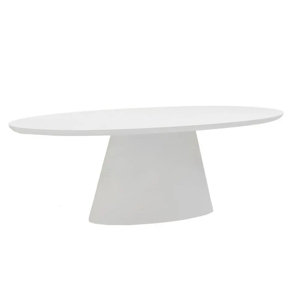 Eettafel Ovaal 300cm - Wit Eco Composiet - Acryl Coating - Cleo