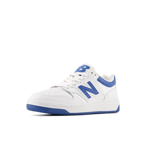 New Balance Kids' 480 Sneakers, White/Blue Agate, 40