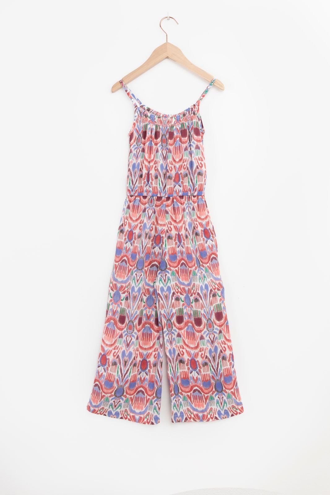 Multicolour jumpsuit met ikat print