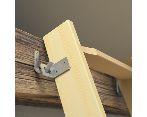Dolle stapelbedladder, grenen/beuken, onbehandeld, 2-delig met 10 treden