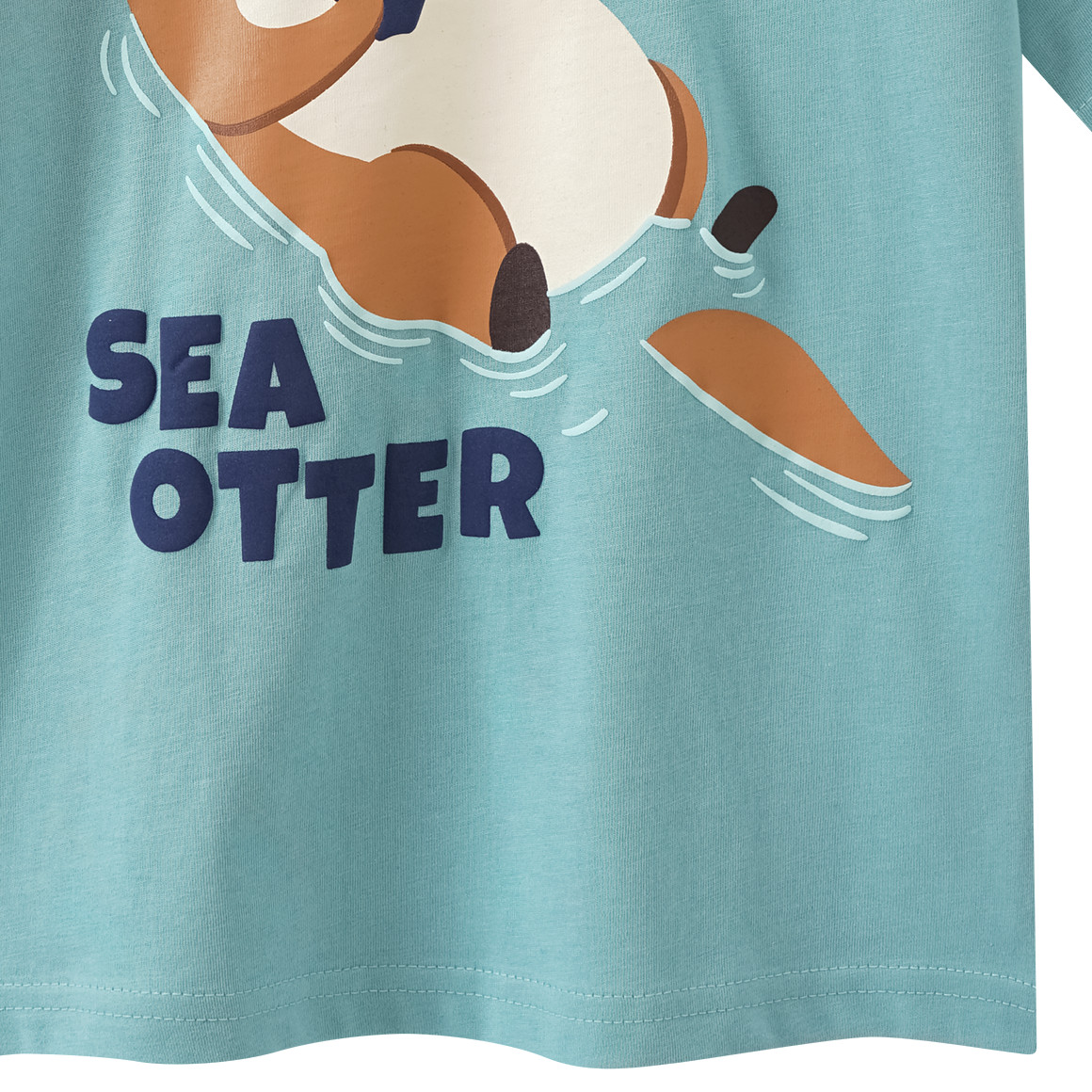 Topolino Kinder T-Shirt mit Seeotter-Motiv salbei