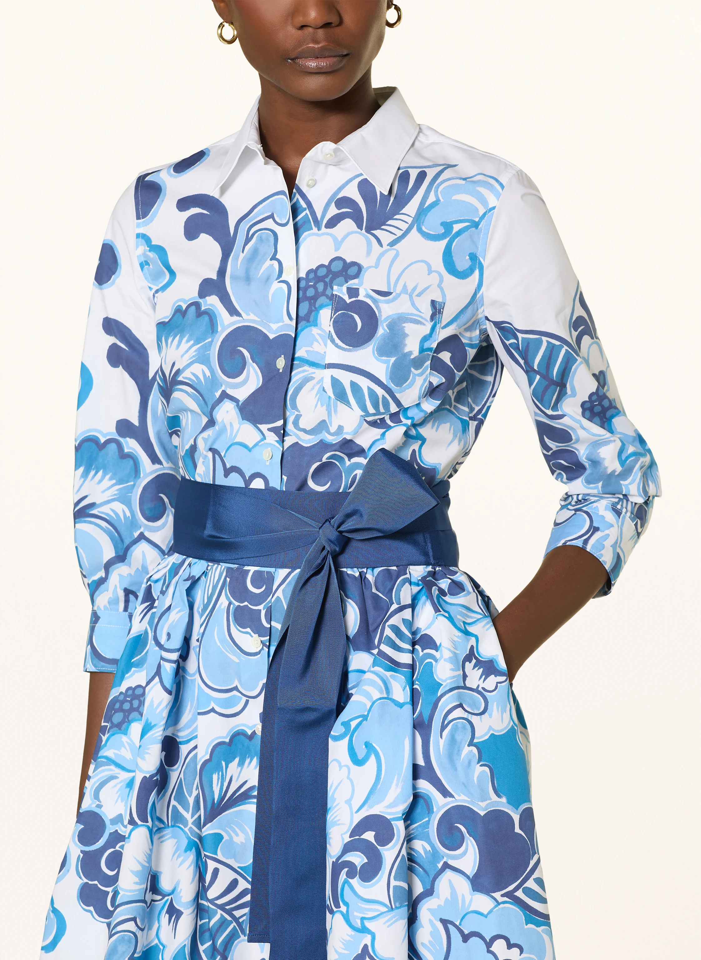 sara roka Hemdblusenkleid NIDINA mit 3/4-Arm