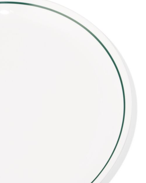 Assiette plate Ø26 cm Tablemates new bone blanc avec du vert