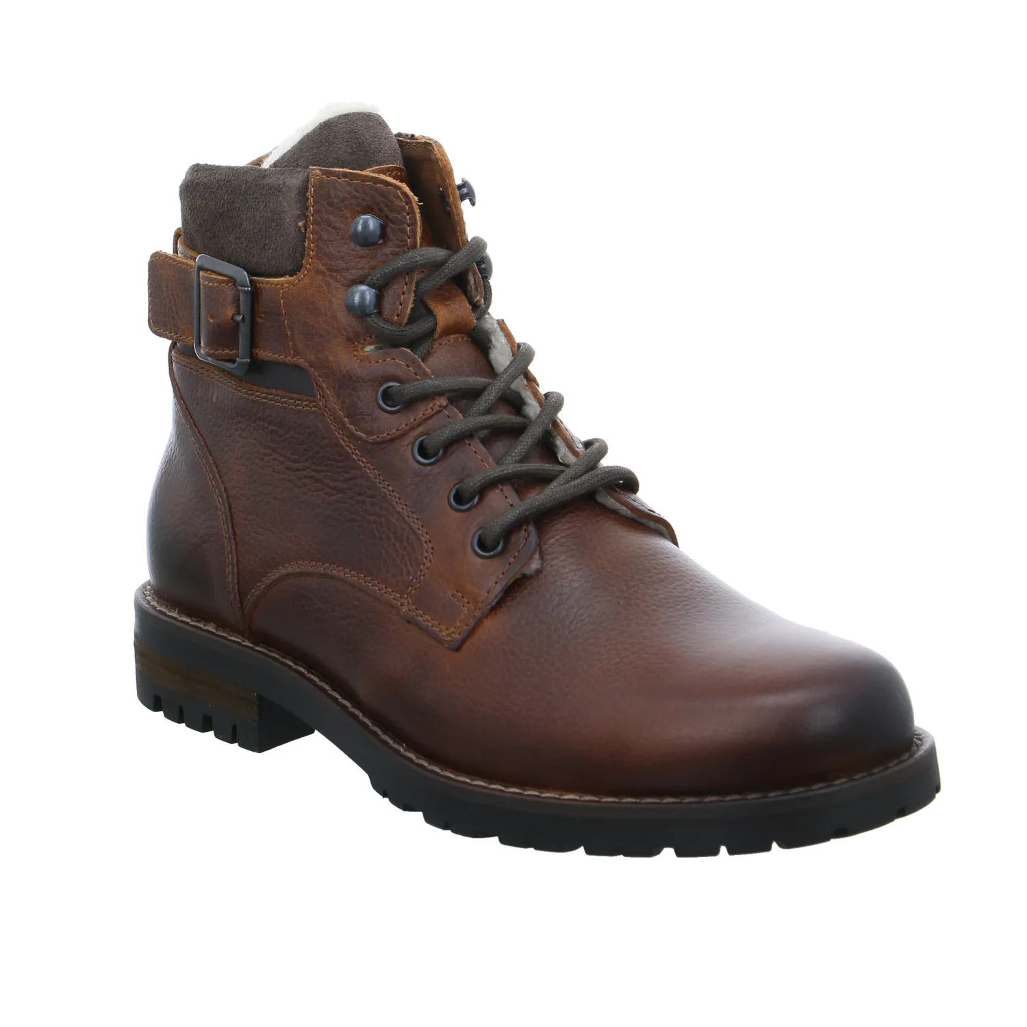 Winter-Boots Braun Leder