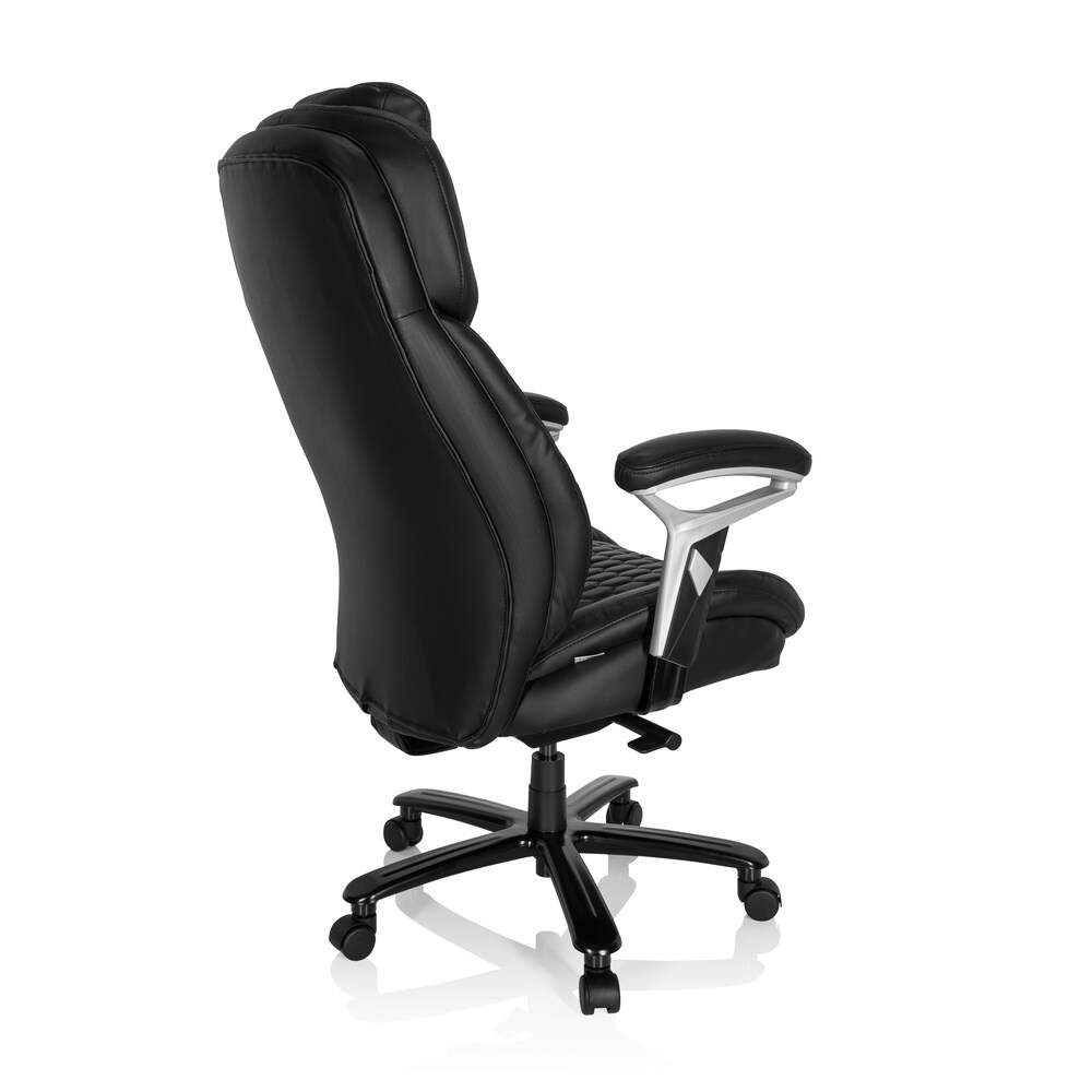 XXL Drehstuhl XXL PULLMANN I Leder mit Armlehnen (höhenverstellbar) hjh OFFICE