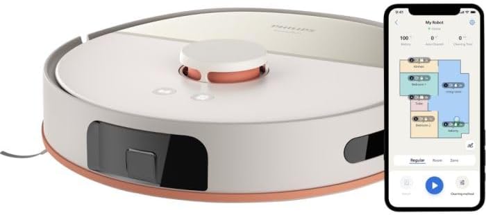 Philips 5000 Series Nass-Trockensauger, hohe Saugkraft, lange Laufzeit, bis zu 200 min Aufladen HomeRun, Lasertechnologie, weiß (XU5000/20)