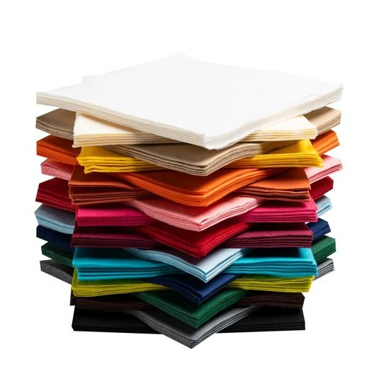 (50er Set) 20x20cm Papier Cocktail Servietten Einwegservietten Party Tisch Deko (SV622021I) - Schwarz