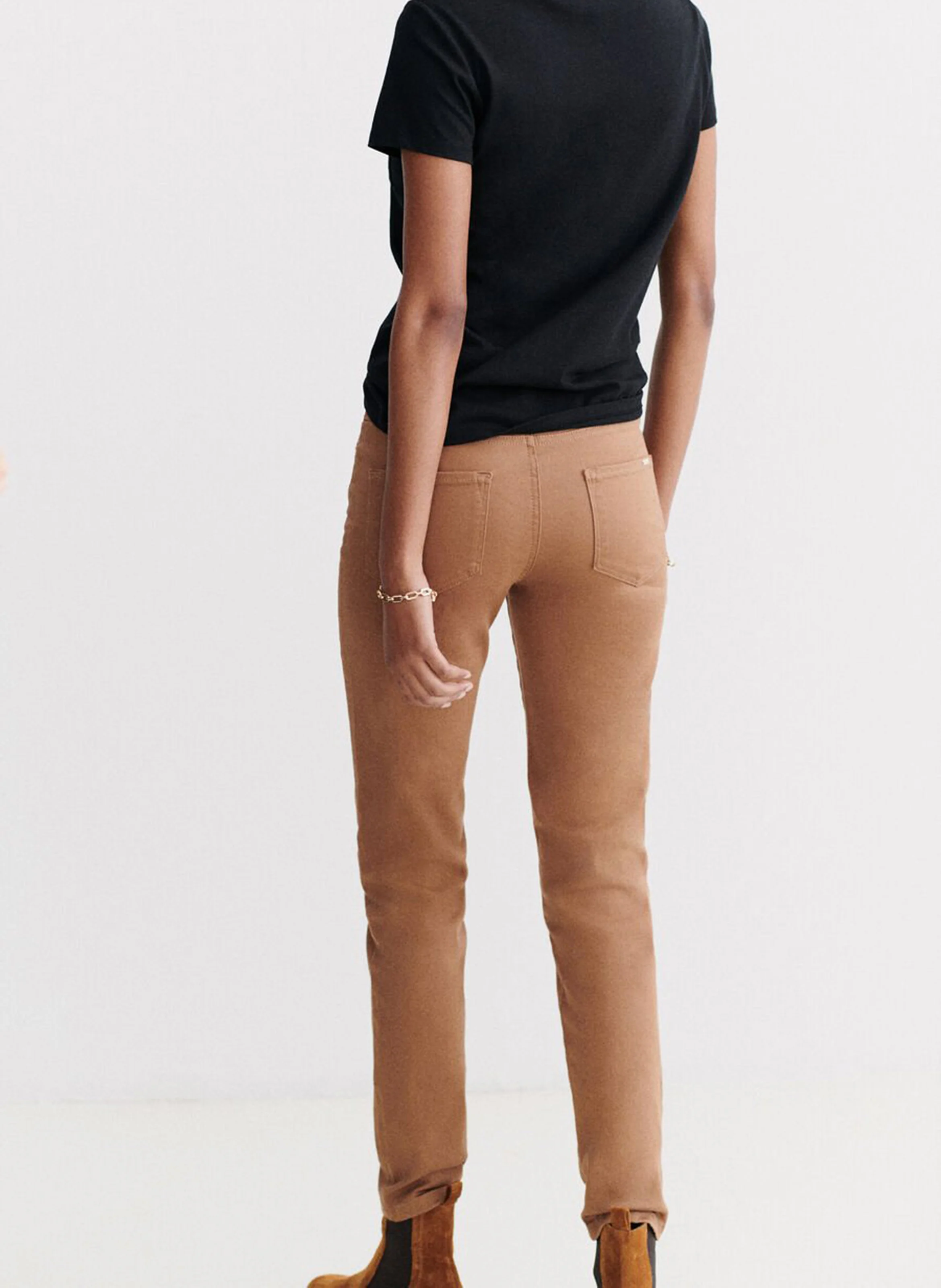 TONYB - Pantalon slim en coton mélangé | Marron