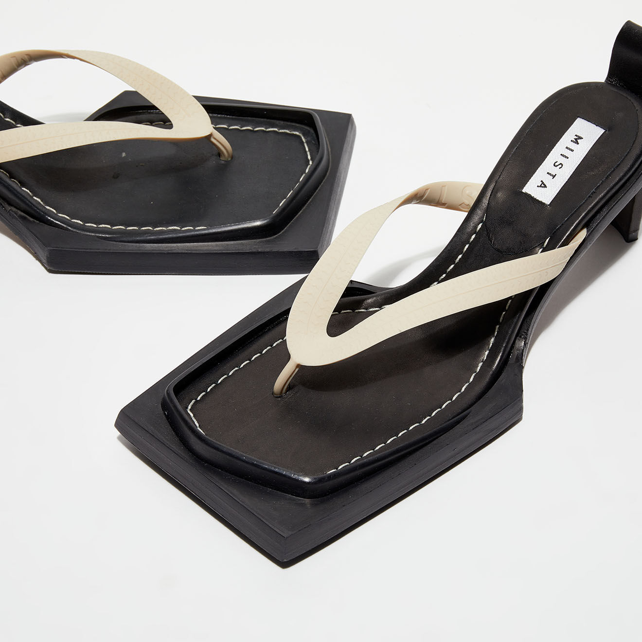 Miista Mules beiges - Talon 5.5 cm