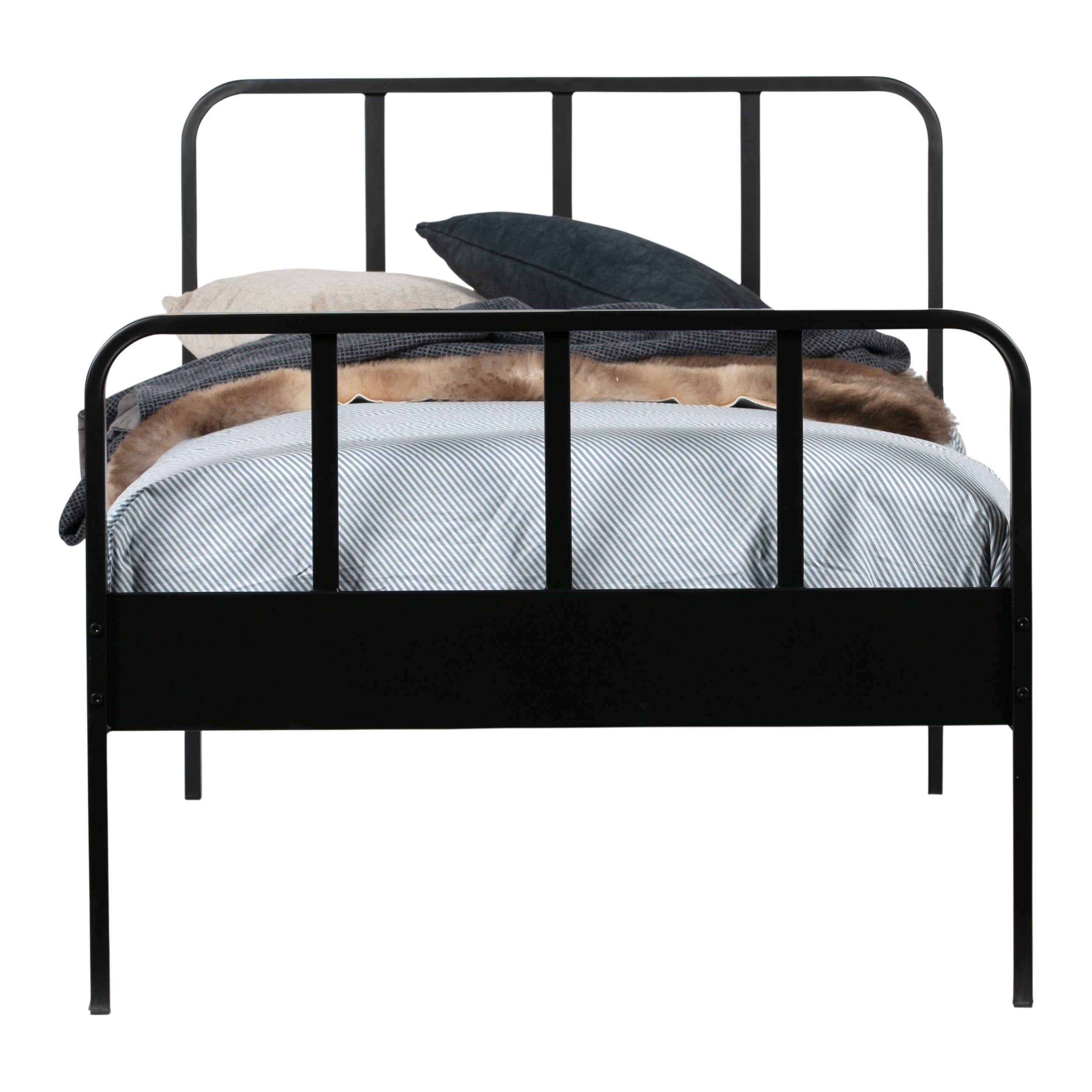 Woood Mees Bed - Zwart - 90 x 200 cm