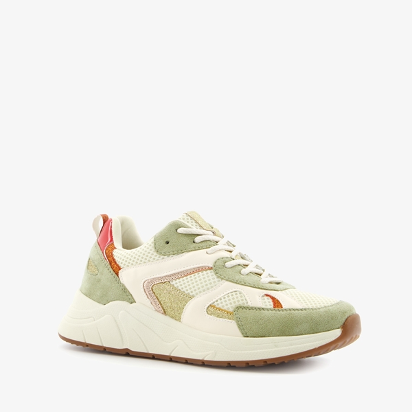 Blue Box dames dad sneakers salie groen