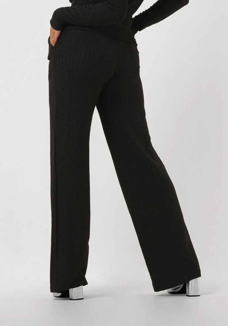ALIX THE LABEL zwarte alix the label pantalon ladies knitted lurex pants