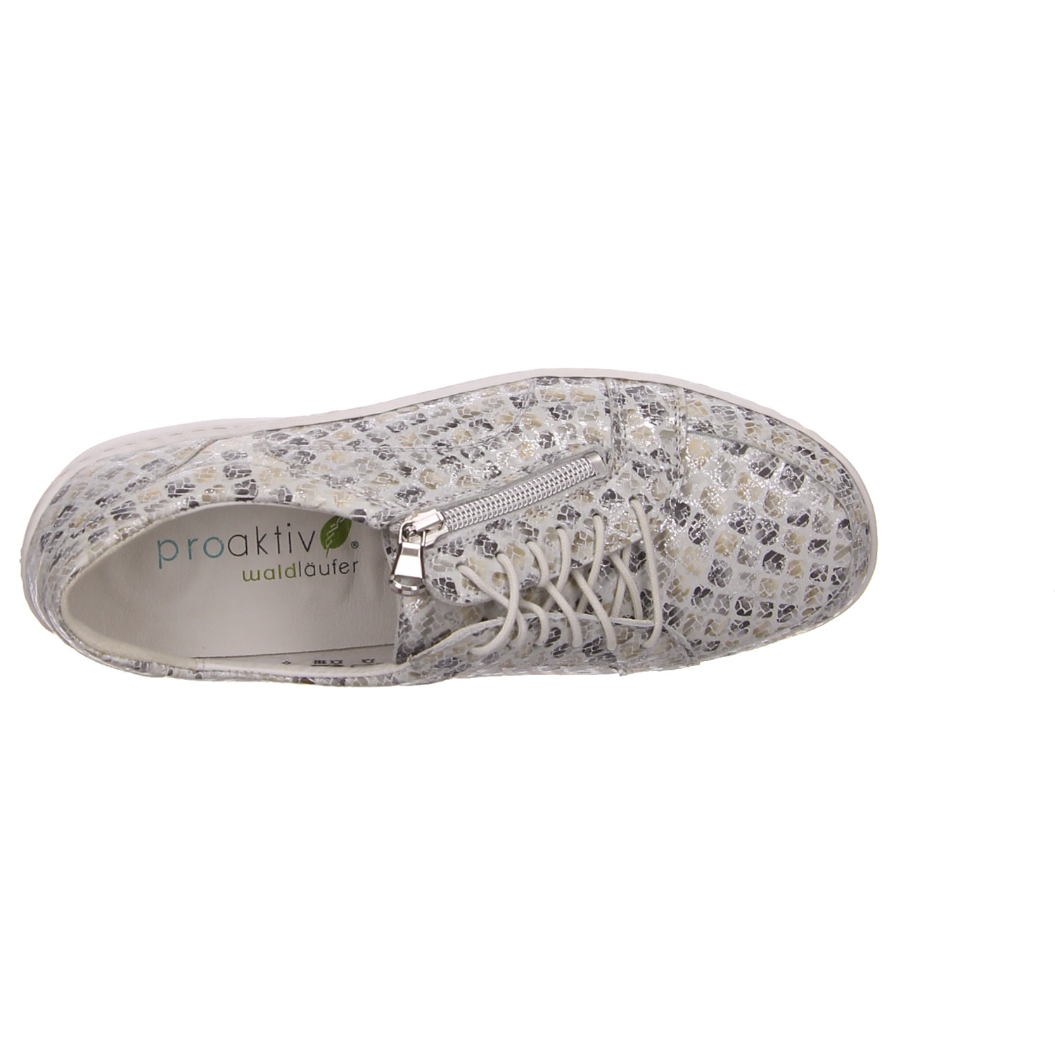 Waldläufer Schnürschuh weiß weiss/weiss kombi