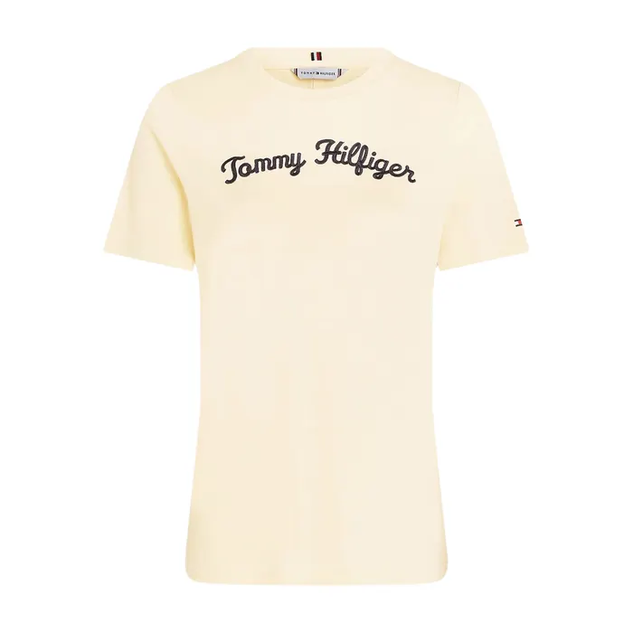 Tommy Hilfiger Regular Script Logo Crew Shirt Dames