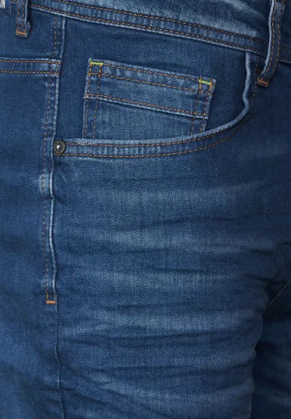 Regular Fit Jeansshorts - indigo blue wash
