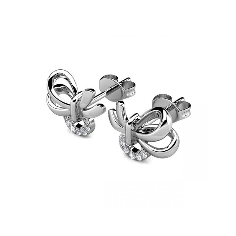 Boucles d'oreilles Posie - Argenté et Cristal