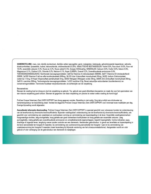 Prins Procare Croque Diet Liver Support - Hondenvoer