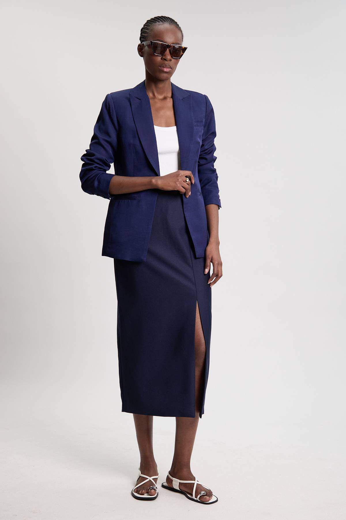 KarenMillen Jupe Crayon Midi Ajustée En Satin