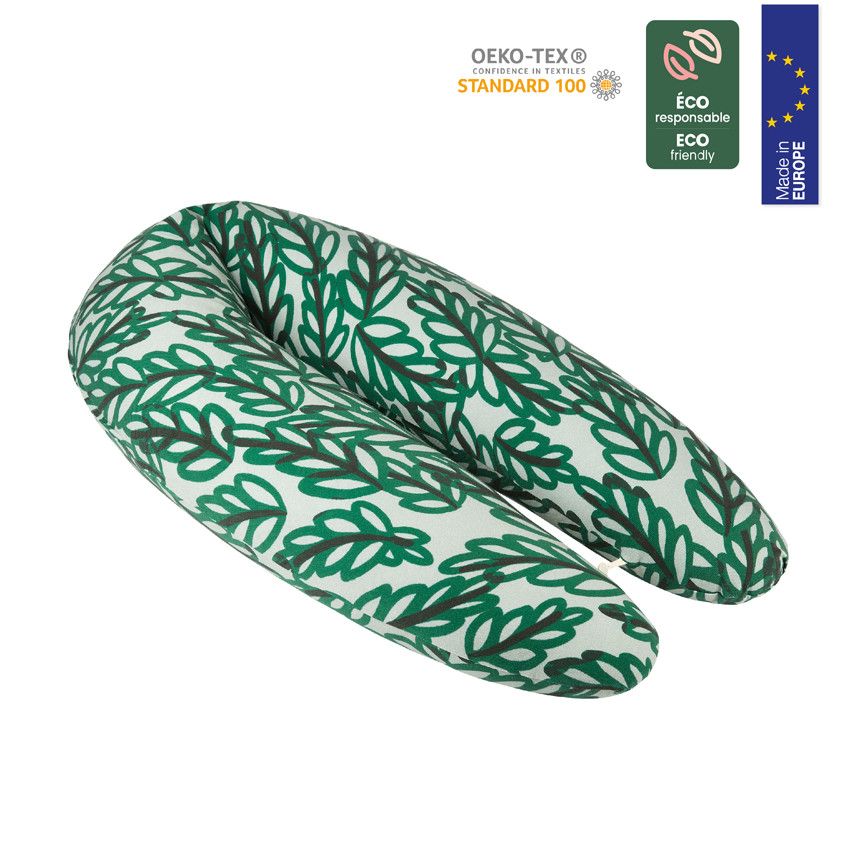 Coussin de grossesse B.Love - Végétal vert - Ecru