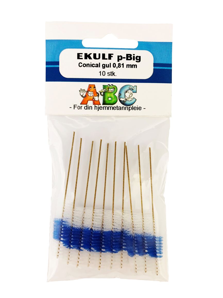 Ekulf p-big conical gul 0,81mm 10 stk