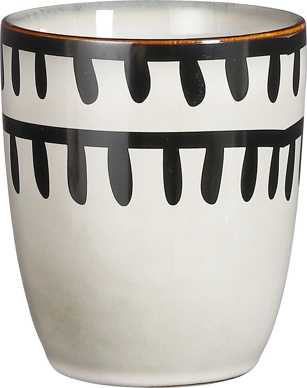 Mica Decorations beker Tabo etnic grijs D 8,5 H 10 cm