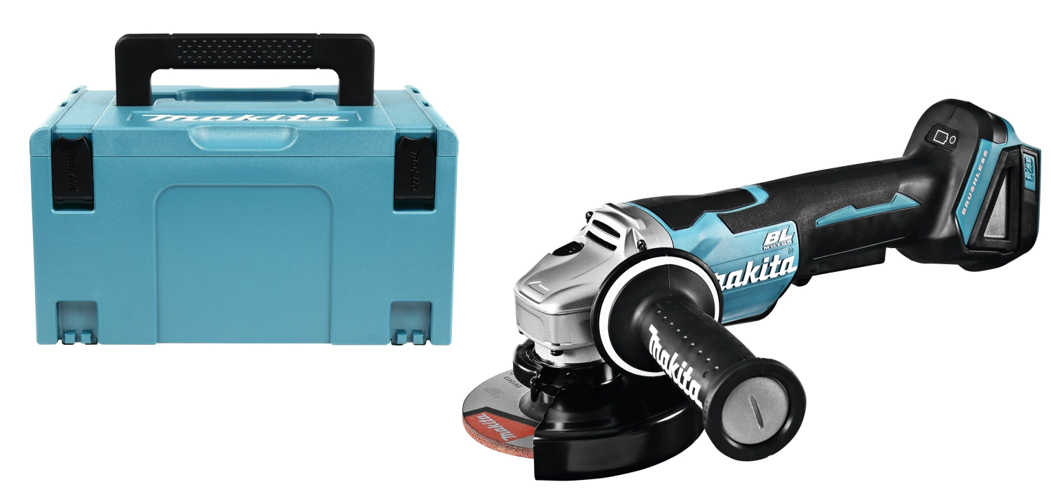 Makita DGA508Y1J 18V Li-Ion Accu haakse slijper body (1x 1.5Ah accu) in Mbox - 125mm - koolborstelloos