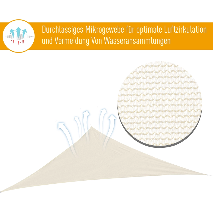 Outsunny Sonnensegel als Dreieck grau