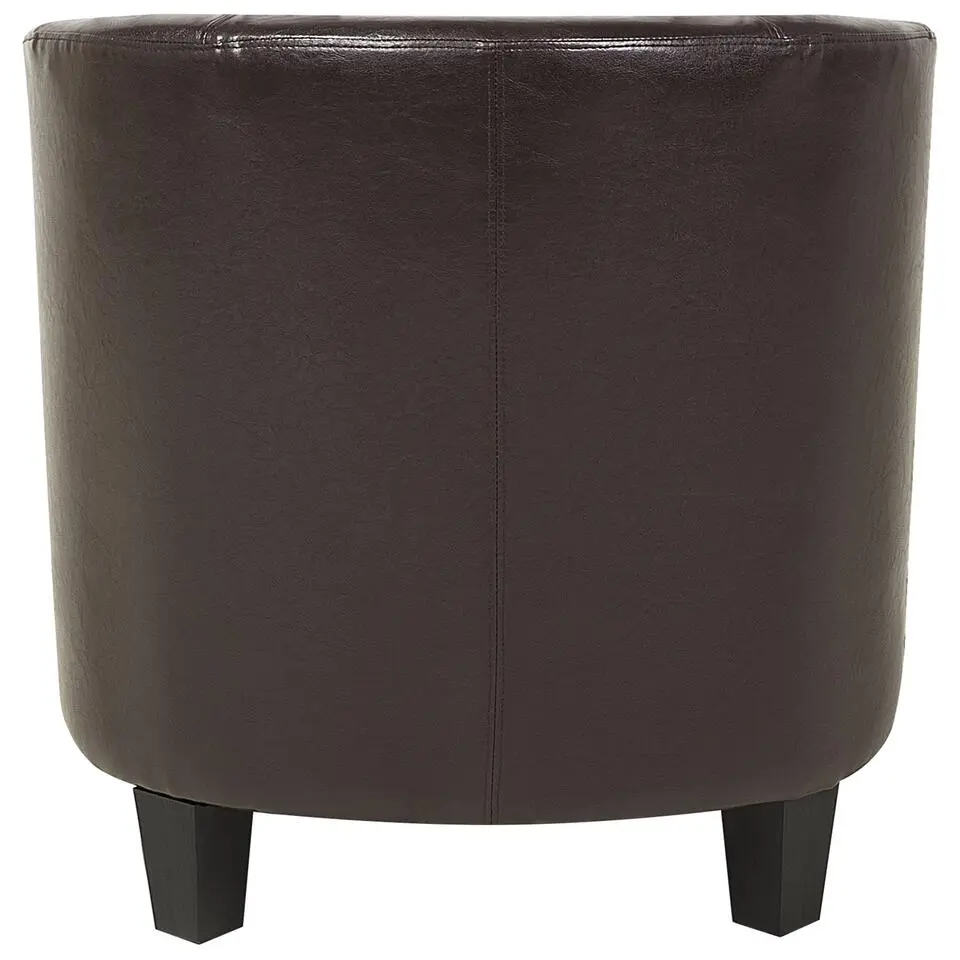 BORWICK - Fauteuil - Bruin - Kunstleer