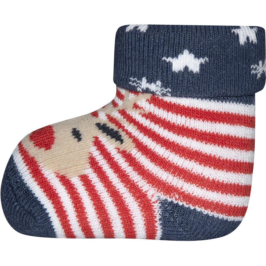 Ewers Babysocken 2er-Pack RentierWeihnachtsmann tinte