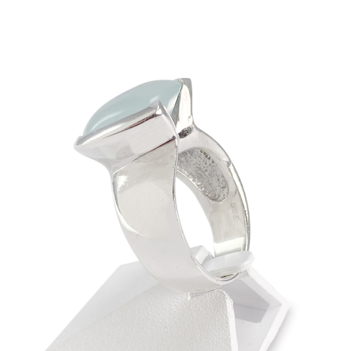 Bague d'occasion argent 925 pierre imitation bleu