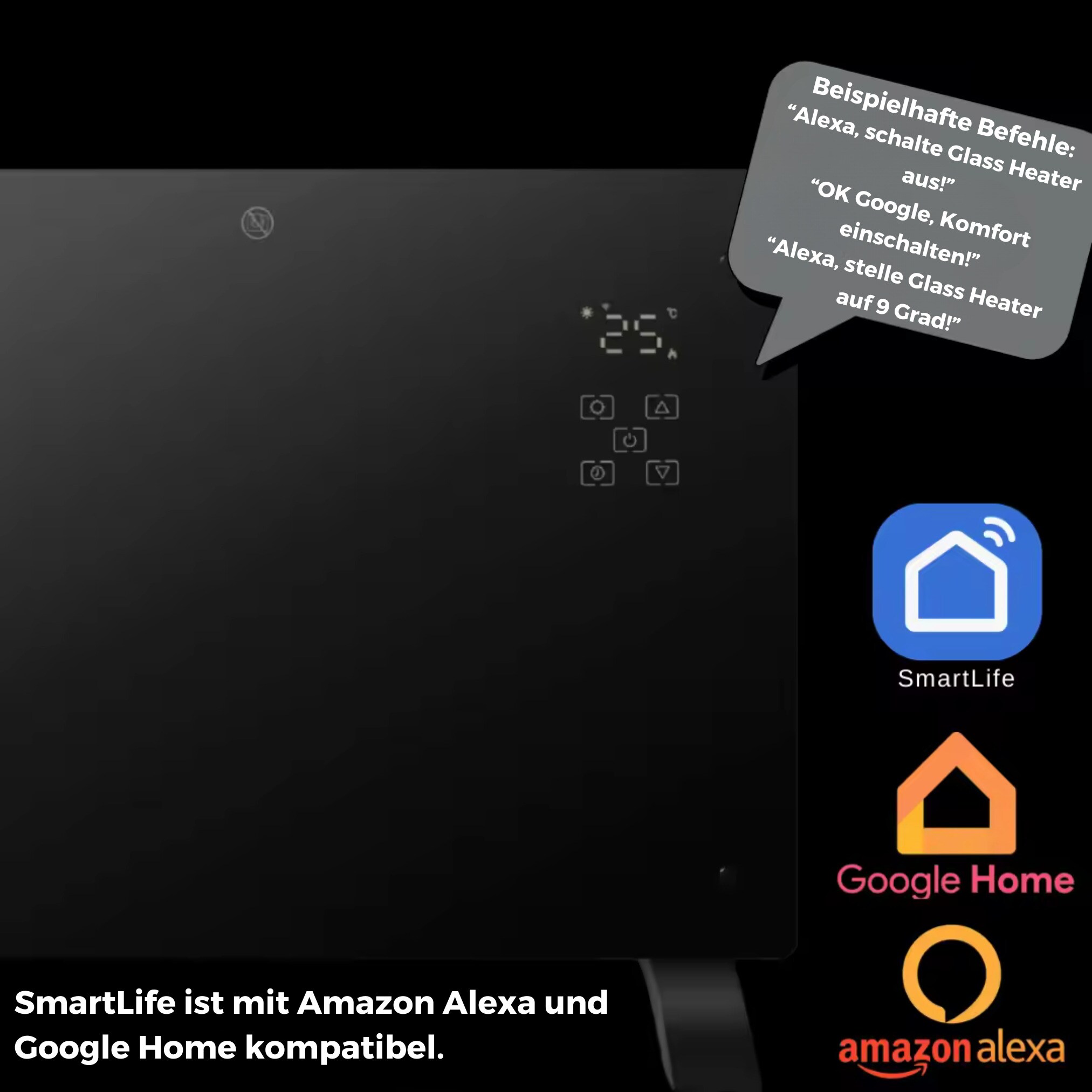 Best Direct® Elektroheizungmit App Steuerung, WiFi - Smart Heizkörper Power Smart Heater