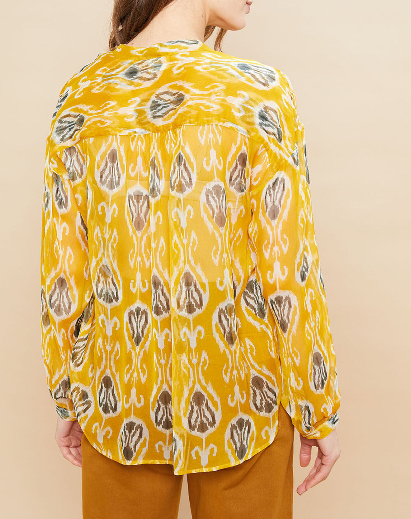 Hartford Blouse Canda imprimée jaune