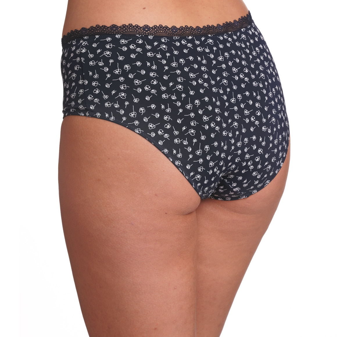 Gina Benotti 3 Damen Pantys aus Mikrofaser blau / dunkelblau / weiss