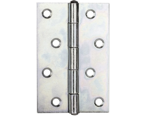 Halfhoge scharnier met geklonken messing pen, 100 x 72 mm, sendzimir verzinkt